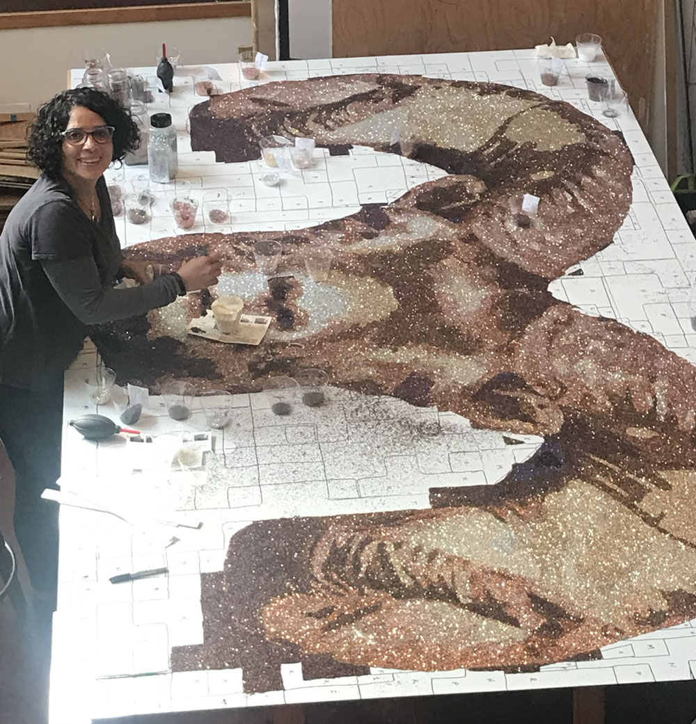Glam Ram art piece in production